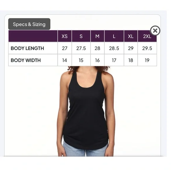 All You Need Is Less Lightweight Racer Back Tank Top White Graphic Womens 2XL - Picture 4 of 4